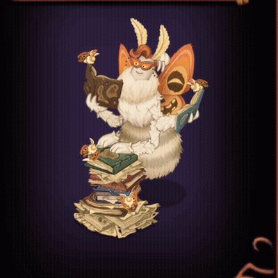 Moth Sitting On Books GIF