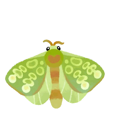 Moth With Sword And Axe Sticker