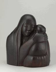 Mother Holding Her Child Sculpture