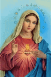 Mother Of God Blessed Heart Shining GIF
