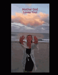 Mother Of God Loves You Beach Sunrise GIF