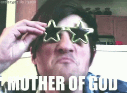 Mother Of God Shocked Reaction Star Shades GIF