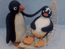 Mother Penguin Stroking Pingu GIF