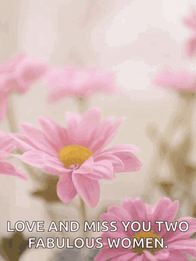 Mother's Day Card Pink Flowers Love Miss You GIF