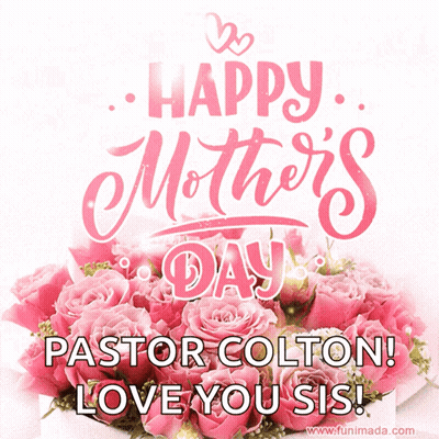 Mother's Day Card Pink Roses Happy Love GIF