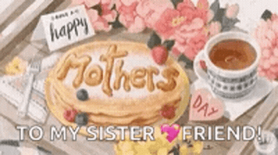 Mother's Day Card Teddy Bear With Rose GIF