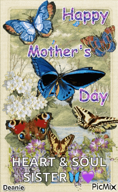 Mother's Day Card With Butterflies GIF
