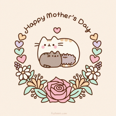 Mother's Day Card With Cat And Kitten GIF