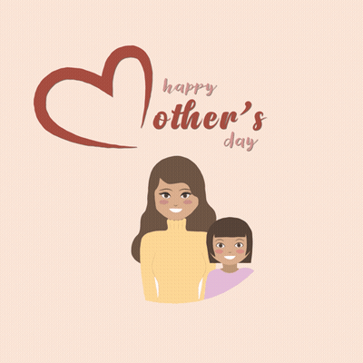 Mother's Day Card With Dog And Cat GIF