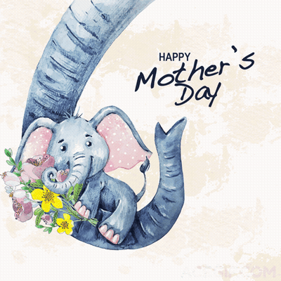 Mother's Day Card With Elephant GIF
