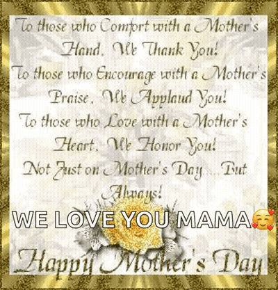 Mother's Day Card With Flower And Quote GIF