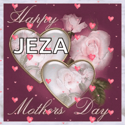 Mother's Day Card With Hearts And Jeza GIF
