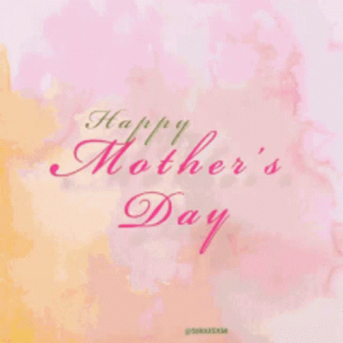Mother's Day Card With Pink And Yellow Flowers GIF
