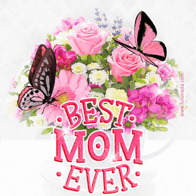 Mother's Day Card With Pink Daisies GIF