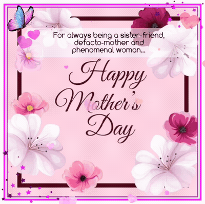 Mother's Day Card With Pink Flowers GIF