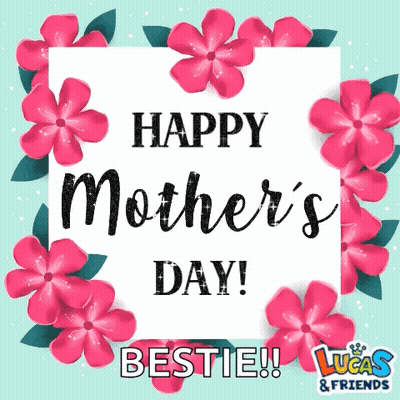 Mother's Day Card With Pink Flowers GIF