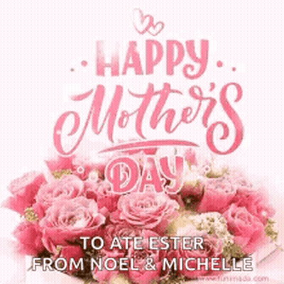 Mother's Day Card With Pink Roses GIF