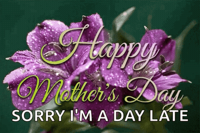 Mother's Day Card With Purple Flowers GIF