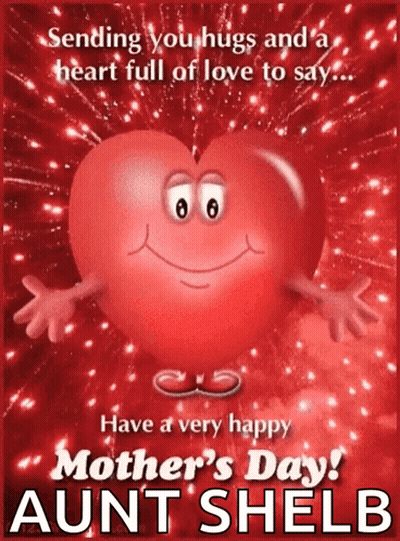 Mother's Day Card With Red Heart GIF