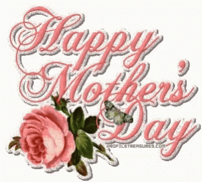 Mother's Day Card With Roses And Butterflies GIF