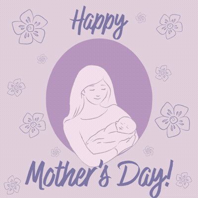 Mother's Day Card With Woman Holding Baby GIF
