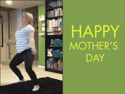 Mother's Day Card Woman Dancing GIF