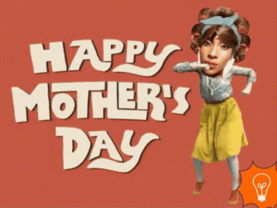 Mother's Day Card Woman In Curlers GIF