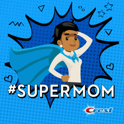 Mother's Day Celebration Super Mom Illustration GIF