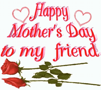 Mother's Day Friend With Two Red Roses GIF