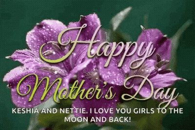 Mother's Day Greeting Card Purple Flowers GIF