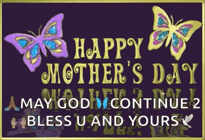Mother's Day Greeting Card With Butterflies GIF