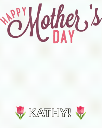 Mother's Day Greeting Card With Pink Flowers GIF