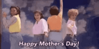 Mother's Day Greeting Card With Pink Rose Heart GIF