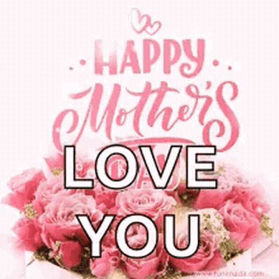 Mother's Day Greeting Card With Pink Roses GIF