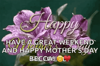 Mother's Day Greeting Card With Purple Flowers GIF