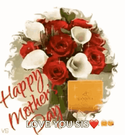 Mother's Day Greeting Card With Roses And Godiva Chocolate GIF