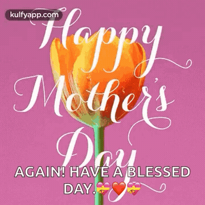 Mother's Day Greeting Card With Tulip GIF