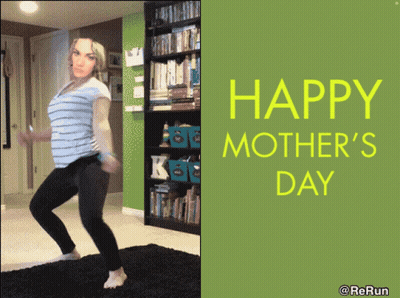 Mother's Day Greeting Card Woman Dancing GIF