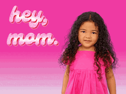 Mother's Day Greeting Hey Mom Love You Sticker  GIF