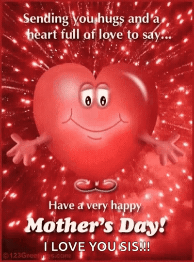 Mother's Day Heart Greeting Card GIF