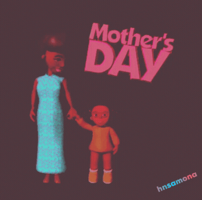 Mother's Day Woman And Child Poster GIF