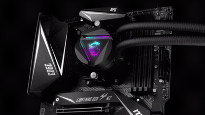 Motherboard With Lightning Gen M2 Cooler GIF