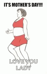 Mothers Day Funny Love You Lady Dance GIF