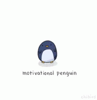 Motivational Penguin Work Hard Keep Fighting GIF