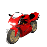 Moto Moto Ducati Sports Bike Animation GIF
