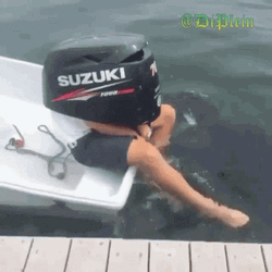 Motorboat Suzuki Kicking GIF