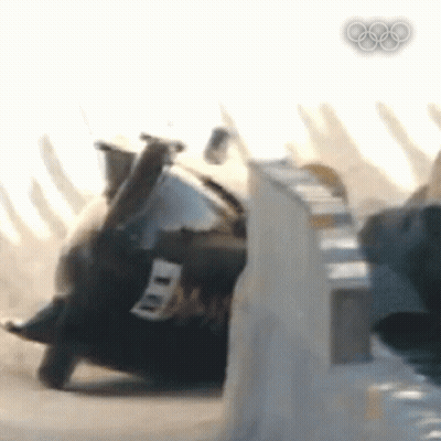 Motorcycle Close Up With Olympics Logo GIF