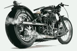 Motorcycle Exhaust Pipe Smoking GIF