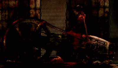 Motorcycle In Dark Room By Fence GIF