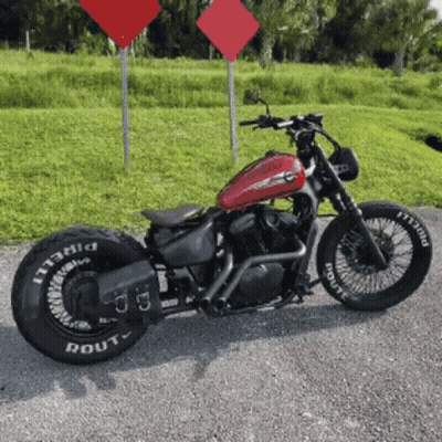 Motorcycle Parked With Pirelli Tire GIF
